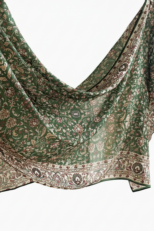 Persian Printed Hijab- Green