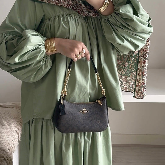 Balloon Sleeve Co-ord Set (Skirt Only)- Green